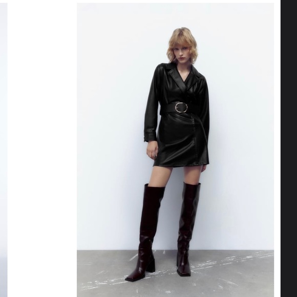 Zara Faux Leather Blazer dress - Picture 3 of 4